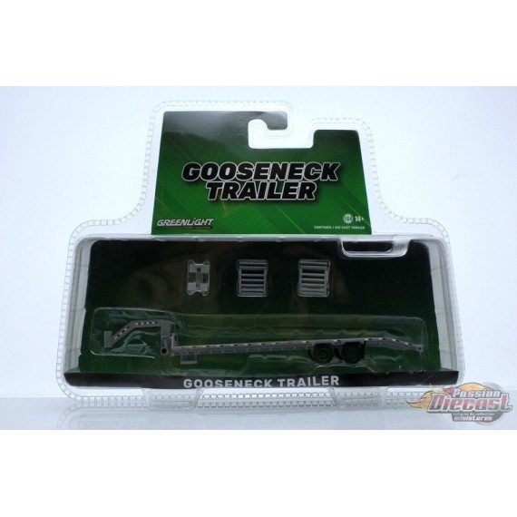 GreenMachine Remorque à col de cygne en gris apprêt - Hobby Exclusive - 1/64 Greenlight - 30391GR