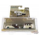 GreenMachine 1949 Buick Roadmaster Hardtop with Airstream 16’ Bambi - Hitch & Tow Series 26 - Greenlight - 1-64 - 32260 AGR