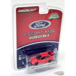 GreenMachine 1995 Ford Escort RS Cosworth en rouge éclatant - Hobby Exclusive - 1/64 Greenlight - 30380GR