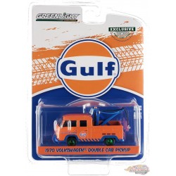 GreenMachine Gulf Oil 'That Good Gulf - 1970 Volkswagen Double Cab Pickup - Hobby Exclusive - 1/64 Greenlight - 30412GR