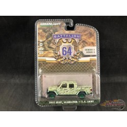 GreenMachine U.S. Army - Military-Spec Camouflage - 2022 Jeep Gladiator - Battalion 64 Series 3 - 1/64 Greenlight - 61030 FGR