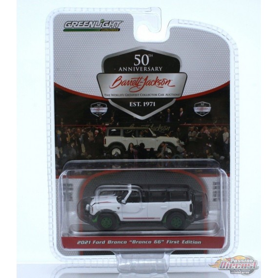 GreenMachine 2021 Ford Bronco Bronco 66 - Barrett-Jackson 'Scottsdale Edition' Series 11 - 1/64 Greenlight - 37270 FGR