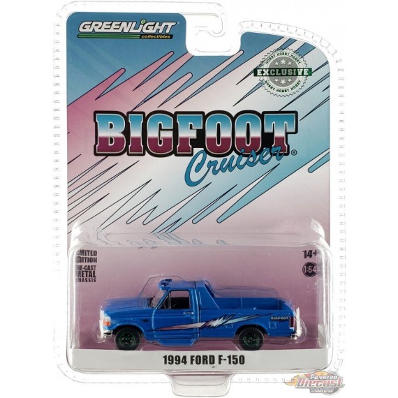 GreenMachine Bigfoot Cruiser No.2 - 1994 Ford F-150 Pickup - Ford, Scherer Truck - Hobby Exclusive - 1/64 Greenlight - 30376GR