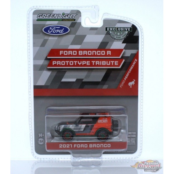 GreenMachine BF Goodrich BAJA 1000 -  Bronco -Performance Ford Bronco R Prototype - Hobby Exclusive - 1/64 Greenlight - 30349GR