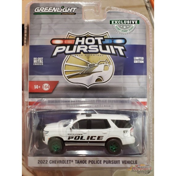 GreenMachine , Indiana - 2021 Chevrolet Tahoe Police Pursuit Vehicle - Hobby Exclusive - 1/64 Greenlight - 3036GR0