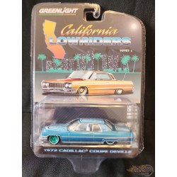 GreenMachine 1972 Cadillac Coupe deVille personnalisé - California Lowriders Series 2 - 1/64 Greenlight - 63030 EGR