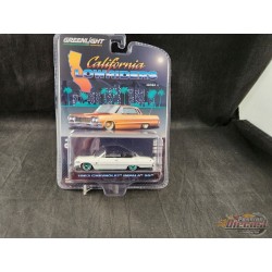 GreenMachine 1964 Chevrolet Impala SS Convertible in White - California Lowriders Series 2 -1/64 Greenlight - 63030 CGR
