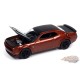 Dodge Challenger SRT Super Stock 2021 en Sinamon Stick Metallic & Flat Noir Capot, toit & coffre - Auto World - 1/64 - AWSP139 A