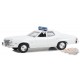 Police - 1974-76 Ford Gran Torino Sedan with Light Bar and Push Bar in White - Hobby Exclusive - 1/64 Greenlight - 43012 B