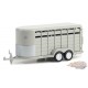 14' Livestock Trailer in Gray - Hitch & Tow Trailers - Hobby Exclusive - 1/64 Greenlight - 30424 Passion Diecast