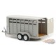 14' Livestock Trailer in Gray - Hitch & Tow Trailers - Hobby Exclusive - 1/64 Greenlight - 30424 Passion Diecast