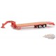 Gooseneck Trailer in Red with Red & White Conspicuity Stripes - Hitch & Tow Trailers - Hobby Exclusive - 1/64 Greenlight - 30467