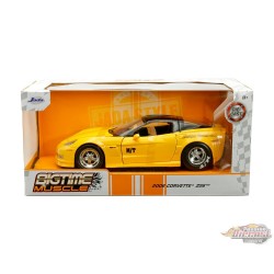 2006 Chevrolet Corvette Z06 Yellow - Bigtime Muscle - Jada 1/24 - 34204 - Passion Diecast 