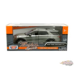 2022 Ford Explorer XLT - Grey - Timeless Legends - Motormax 1-24 - 79378 GRY - Passion Diecast 