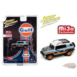 2007 Toyota FJ Cruiser 4×4 Off-Road Gulf Racing - Mijo Exclusives Limited 6,000 Pieces - Johnny Lightning - 1/64 - JLCP7415