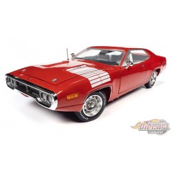 1972 Plymouth Road Runner en Rallye Red - Classe de 1972 - Auto World / American Muscle 1/18 -  AMM1299