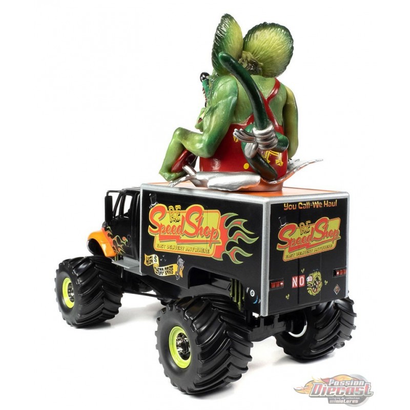 Rat Fink Speed Shop Monster Truck in Flat Black with Rat Fink