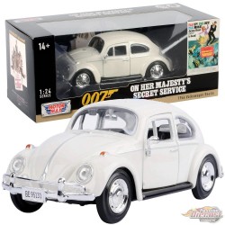 1966 Volkswagen Beetle (Blanc) - 007 James Bond Collection - 60 Years of Bond - Motormax 1-24 - 79854 - Passion Diecast