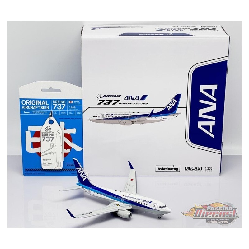 ANA 全日空 B737 JA02AN タグ モデルプレーン フラップダウン 