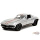 1966 Chevrolet Corvette - Silver with Bronze Stripes - Bigtime Muscle - Jada 1/24 - 34208 - Passion Diecast 
