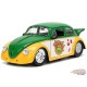 1959 Volkswagen Drag Beetle with Michelangelo Figure - Teenage Mutant Ninja Turtles (TMNT) - Jada 1/24 - 33741