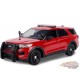 2022 Ford Police Interceptor Utility avec barre lumineuse - Rouge - Motormax 1-24 - 76988 RD - Passion Diecast
