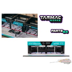 Pit Garage Diorama Mercedes-AMG Petronas Formula One Team - Tarmac - 1/64 - T64D-001-AMG