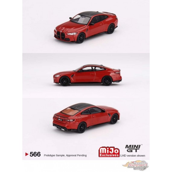 BMW M4 Competition (G82) Toronto Red Metallic - Mini GT - 1:64 - MGT00566 Diecast Model