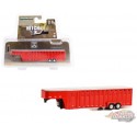 26' Vertical Three Hole Gooseneck Livestock Trailer in Red - Hitch & Tow Trailers - Hobby Exclusive - 1/64 Greenlight - 30421