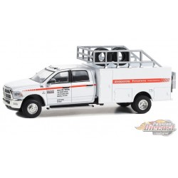 Firestone and Bridgestone Emergency Road Service - 2018 Ram 3500 Dually - Dually Drivers Series 13 -1/64 Greenlight - 46130 D