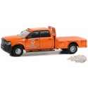 (Web Only) City Of Austin Public Works - 2023 Ram 3500 Dually Flatbed - Dually Drivers 13 -1/64 Greenlight - 46130 F