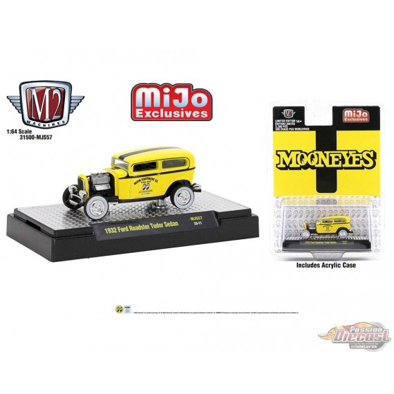 1932 Ford Three Window Sedan Mooneyes Limited 3,600 Pcs - M2 Machine - 1:64 - 31500-MJS57 Passion Diecast