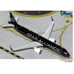 Air New Zealand Airbus A320 NEO Star Alliance black on white / ZK-OYB /  - Gemini 1/400 GJANZ2178