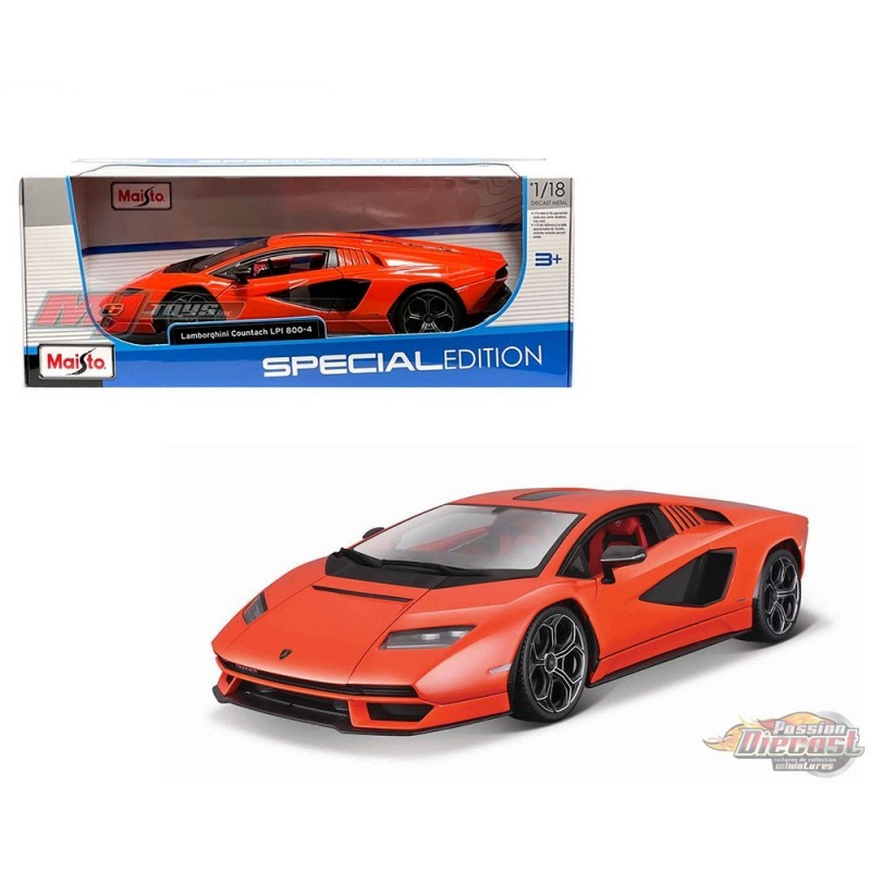 LAMBORGHINI COUNTACH LPI 800 4 ORANGE 1 18 MAISTO 31459 OR 