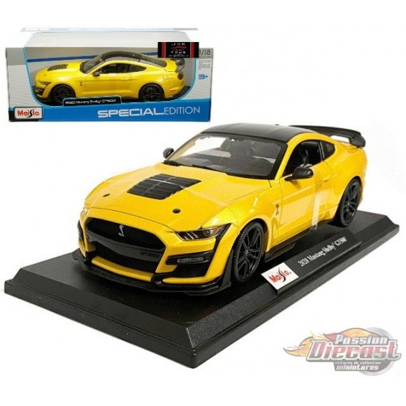 2020 Mustang Shelby GT500 Yellow and Black - Maisto 1:/18 - 31452 YL ...