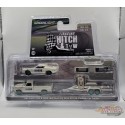 GreenMachine 1969 Ford F-100 and 1969 Ford Mustang Boss 429 - on Tandem Car Trailer - 1/64 Greenlight - 31140 BGR