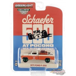GreenMachine 1971 Schaefer 500 at Pocono Official Truck - 1971 Ford F-250 Pickup - Hobby Exclusive - 1/64 Greenlight - 30398GR