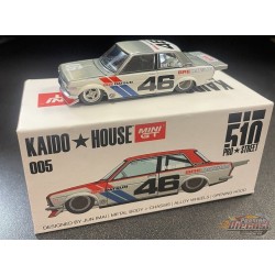 CHASE CAR Kaido★House Datsun 510 Pro Street BRE510 V1 - Mini GT - Mijo Exclusives 1/64 - KHMG005GR - Passion Diecast 