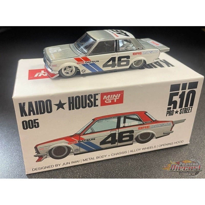 CHASE CAR Kaido★House Datsun 510 Pro Street BRE510 V1 - Mini GT - Mijo  Exclusives 1/64 - KHMG005GR - Passion Diecast