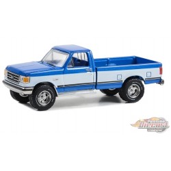 1988 Ford F-150 XLT Lariat Pickup en deux tons bleu et blanc - All-Terrain Series 15 - 1/64 Greenlight - 35270 D