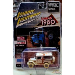 CHASE CAR Toyota Land Cruiser Hard Top 1980 Bleu Rouillé - Johnny Lightning 1/64 Mijo Exclusive - JLCP7329GR