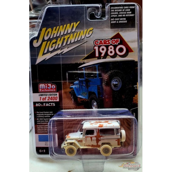 CHASE CAR Toyota Land Cruiser Hard Top 1980 Bleu Rouillé - Johnny Lightning 1/64 Mijo Exclusive - JLCP7329GR