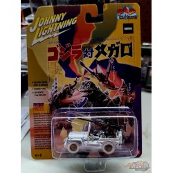CHASE CAR Willys Jeep MB 1973 Godzilla contre Megalon dans Olive Drab - Johnny Lightning 1/64 - JLSP314GR Passion Diecast