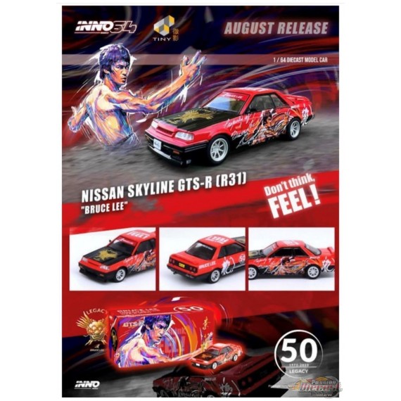 (Preorder) NISSAN SKYLINE GTS-R (R31) - Bruce Lee - INNO 64 - 1/64 - IN64-R31-BRUCELEE