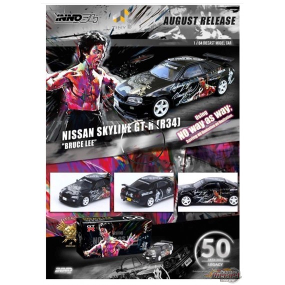 NISSAN SKYLINE GT-R (R34) - Bruce Lee - INNO 64 - 1/64 - IN64-R34-BRUCELEE