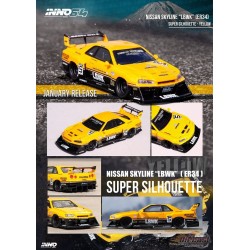 (Preorder) Nissan Skyline LBWK (ER34) SUPER SILHOUETTE Yellow - INNO 64 - 1/64 - IN64R-R34-YL