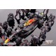 (Preorder) Oracle Red Bull Racing RB18 No.1 Max Verstappen 2022 Abu Dhabi GP Pit Crew Set - Mini GT - 1/64 - MGTS0007