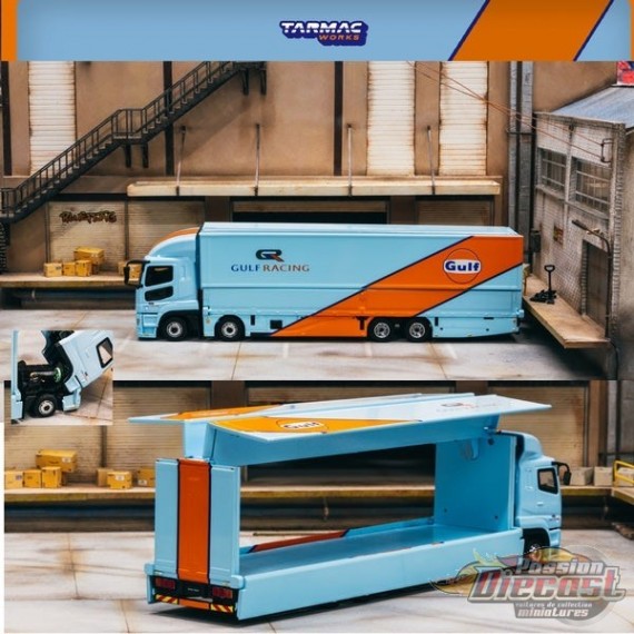  Mitsubishi Fuso Super Great Gulf Racing - Tarmac Works - 1/64 - T64T-TL001-GULF Passion Diecast