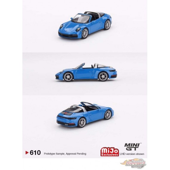 Porsche 911 Targa 4S Bleu Requin - Mini GT - 1:64 - MGT00610 Passion Diecast