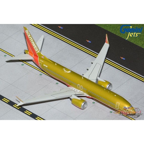 Southwest Airlines Boeing 737-8 MAX  Gold retro livery Herbert D. Kelleher / N871HK  / Gemini 1:200 G2SWA1216
